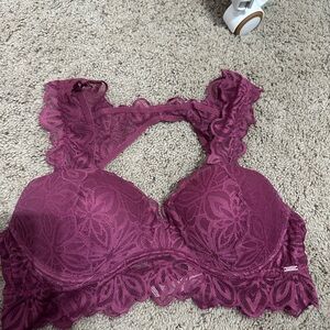 Victoria's Secret Lace Bralette in Rich Burgundy